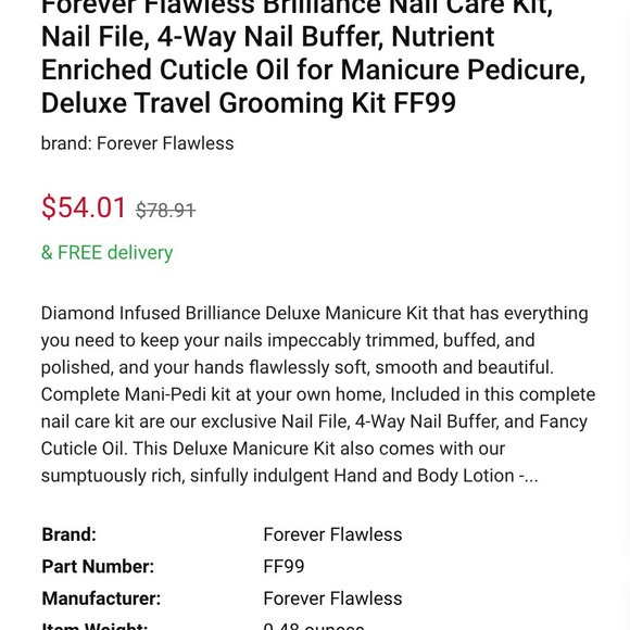 Forever Flawless - Deluxe Manicure Kit - NIB - Picture 2 of 6